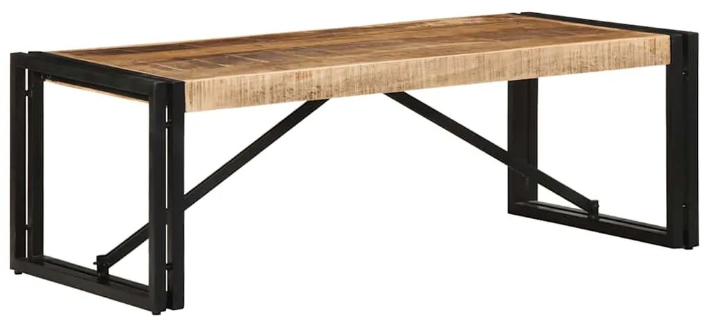 Mesa de centro 100x50x35 cm madeira de mangueira áspera maciça