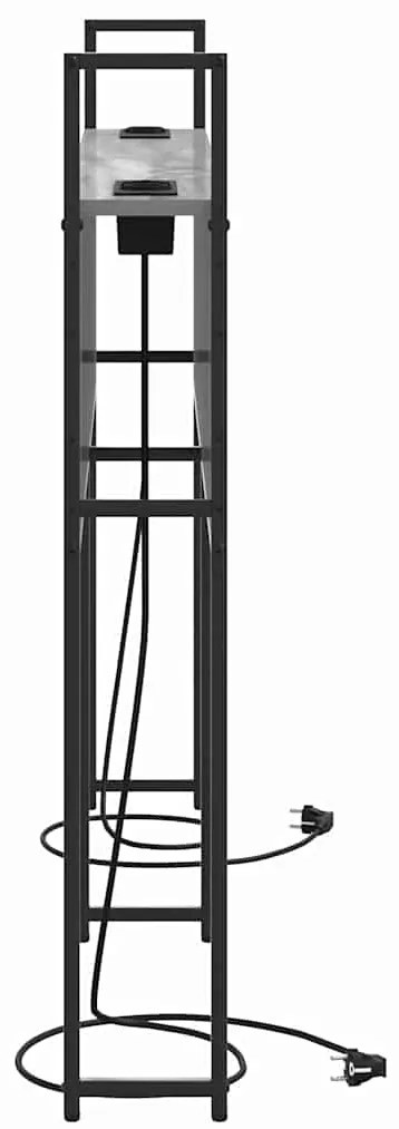 Cabeceira de armazenamento com cabeceira Sonoma cinzento 135 cm