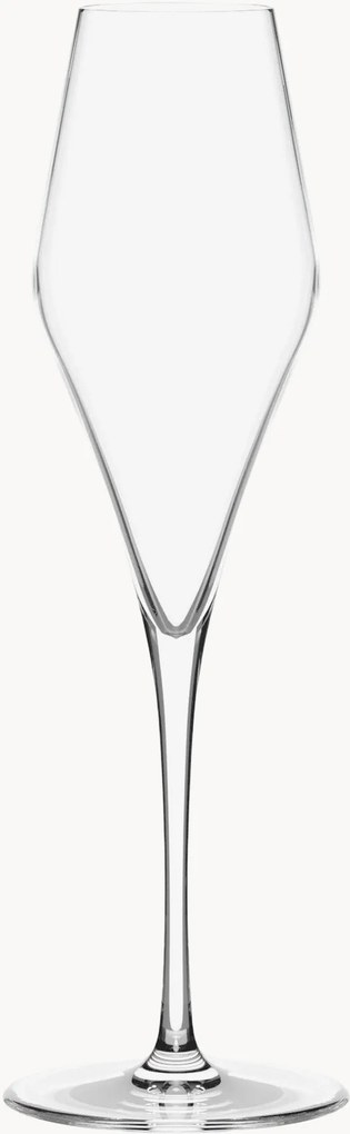 Copos de champanhe artesanais Q1, conjunto de 6
