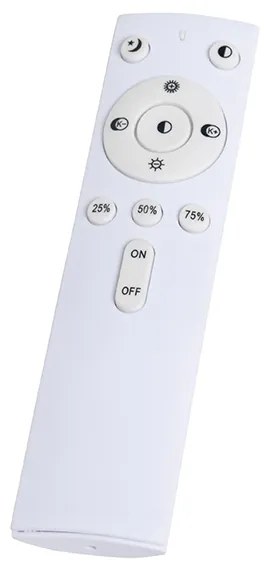 Candeeiro de teto branco 33 cm com LED e dimmer com comando remoto - Iene