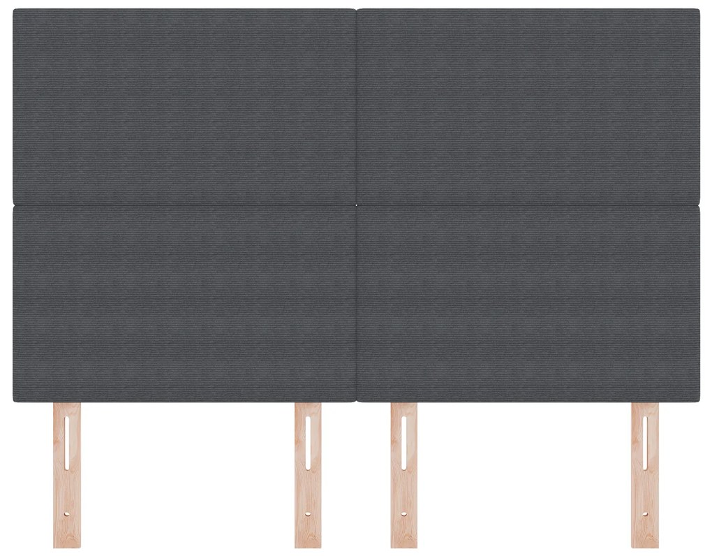 Cabeceira vidaXL Design Simples Cinza Escuro 140 cm Tecido de Corduroy