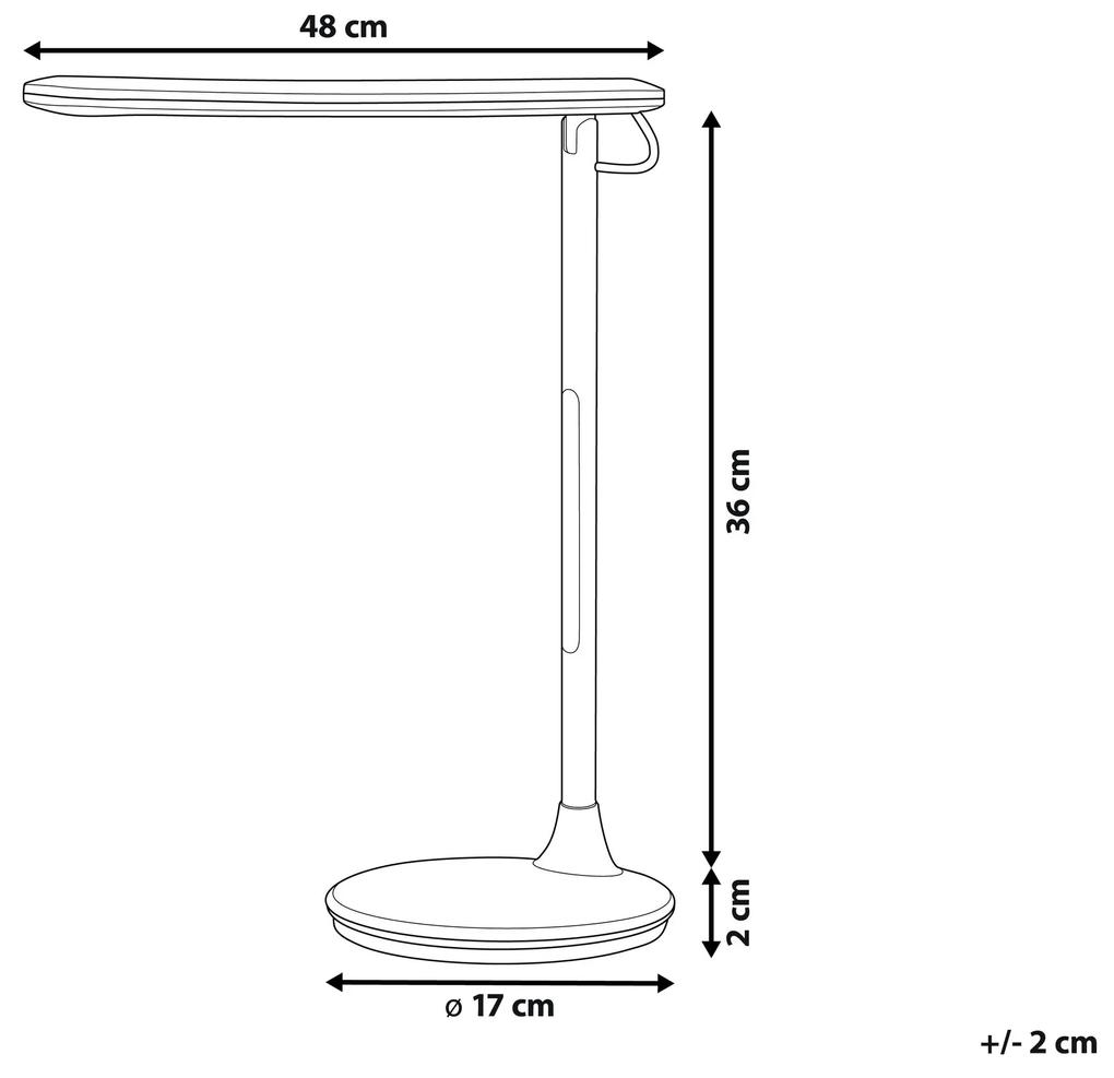 Candeeiro de mesa LED em metal preto 38 cm DRACO Beliani