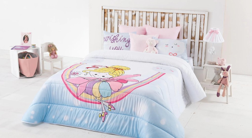 Edredom infantil lolita - Edredom infantil com almofadas:  Colchas edredão 250x260 cm + 2 almofadas cheias 45x60 cm, com enchimento de 300 gr./m2 para inverno