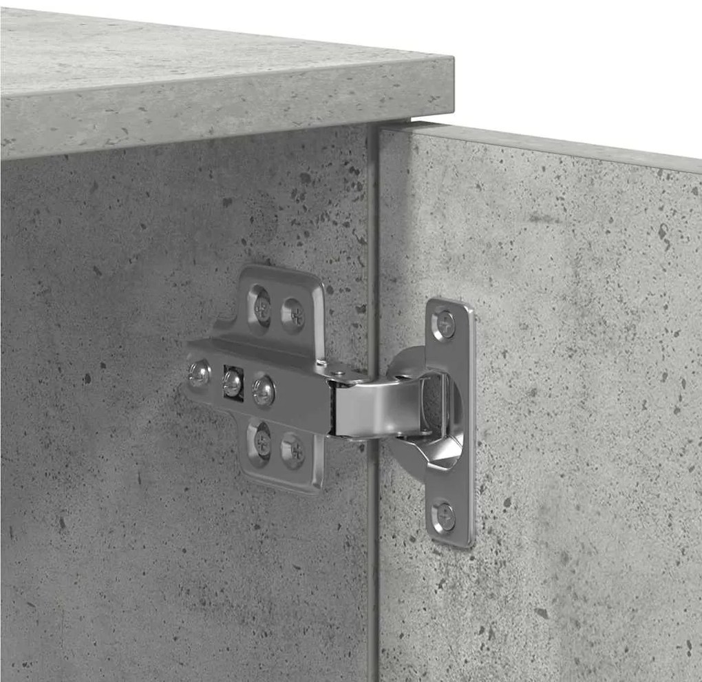 Estrutura de Cama de Armazenamento Cinza Concreto 100x200 cm