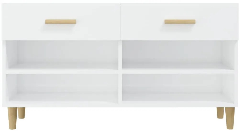 Sapateira 102x35x55 cm derivados de madeira branco brilhante