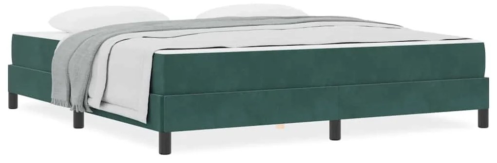 Cama box spring com colchão Verde Escuro 180 x 200 cm Veludo