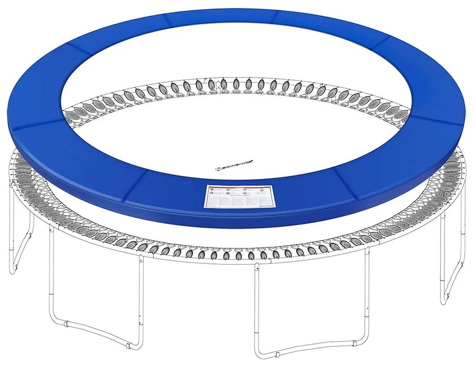 Cobertura dos bordos para trampolim de Ø 427 cm Azul