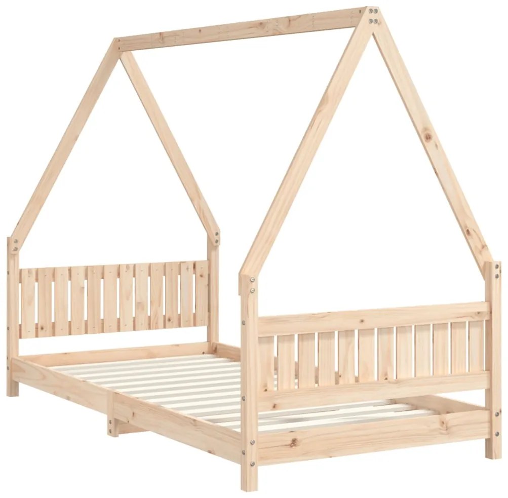 Estrutura de cama infantil 90x190 cm madeira de pinho maciça