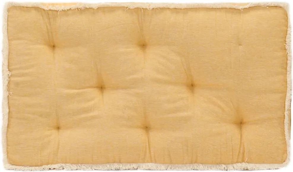 Almofadão para sofá de paletes 73x40x7 cm amarelo