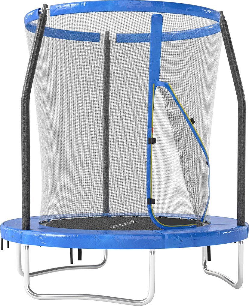 SPORTNOW Trampolim Infantil Ø183 cm, para Crianças com Rede de Segurança Barras Acolchoadas Capa de Segurança e Estrutura de Aço Azul | Aosom Portugal