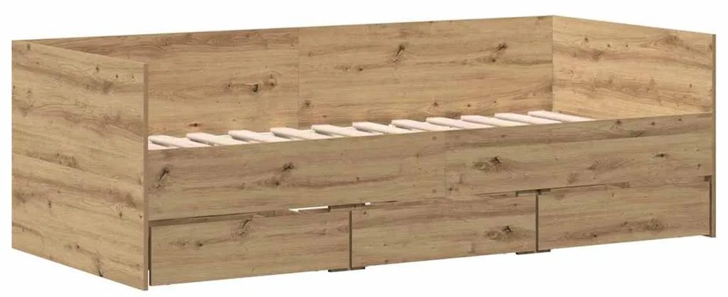 Cama Auxiliar Carvalho Artesanal Madeira Engenheirada 90 x 200 cm