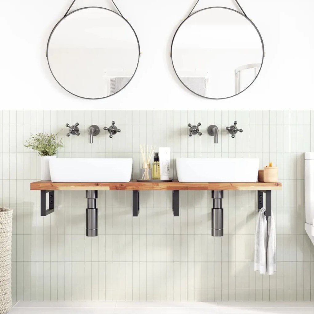 vidaXL Tampo de mesa retangular 120x40x4 cm madeira de acácia maciça