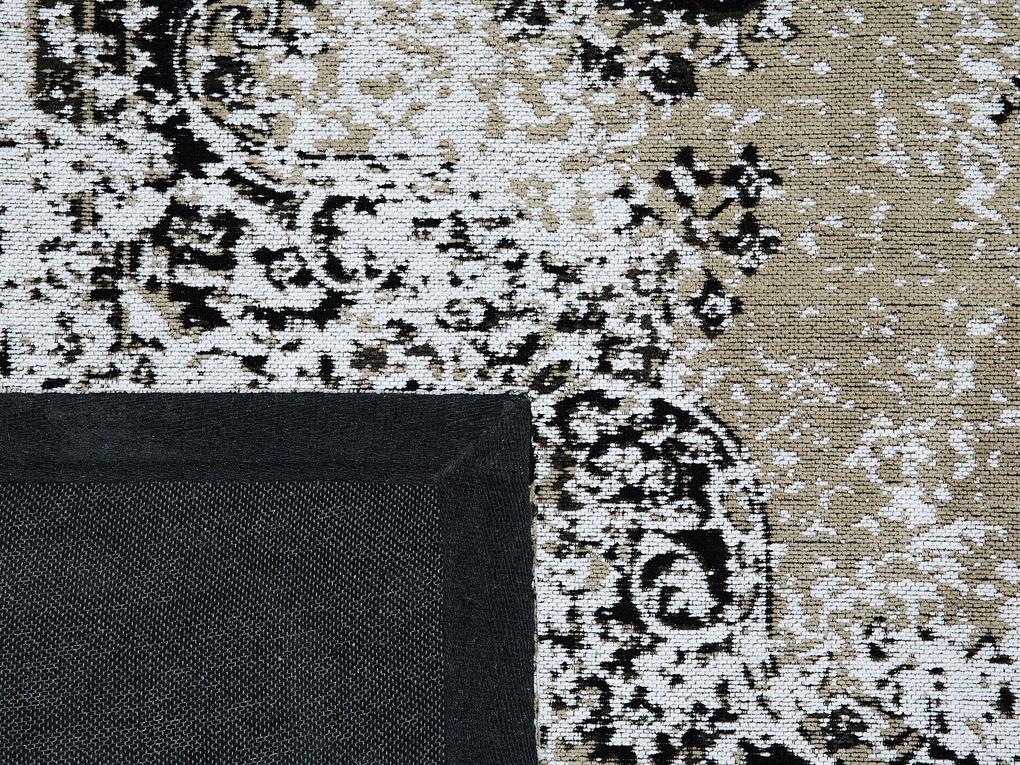Tapete de algodão cinzento 140 x 200 cm ALMUS Beliani