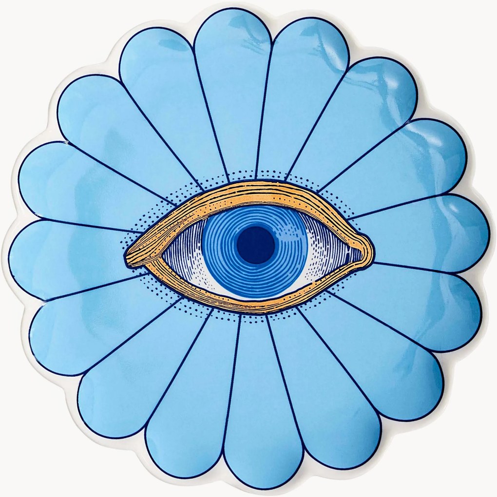 Pratos de sobremesa em porcelana Fleur, conjunto de 4