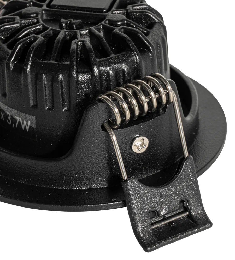 Conjunto de 6 focos embutidos pretos inclináveis 6,5cm incluindo LED IP54 Ultra Slim - Pupil