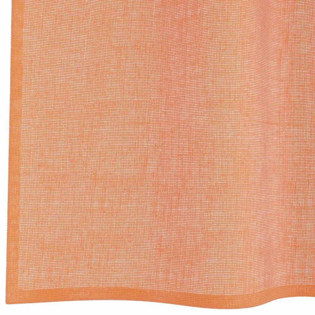 Cortinas de voile com ilhós 2 pcs terracota