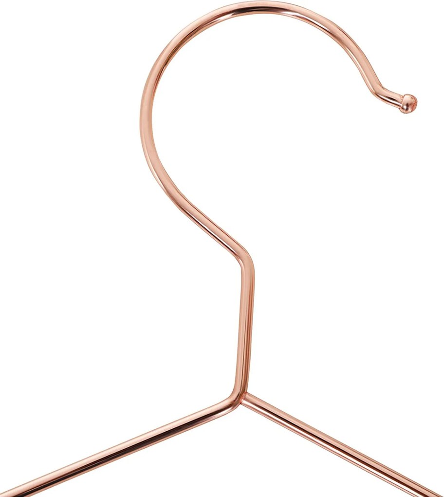 Conjunto de 20 cabides cromados 42 x 0,3 x 21 cm ouro-rosa