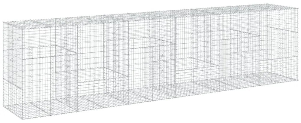 Cesto gabião com cobertura 600x100x150 cm ferro galvanizado