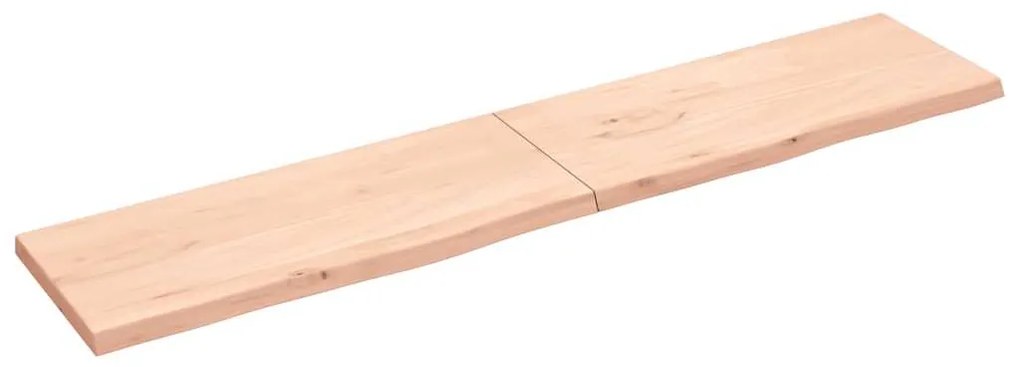 vidaXL Prateleira de parede 200x40x(2-4)cm carvalho maciço não tratado