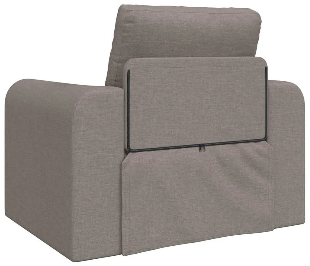 Sofá Cama de Piso 2-em-1 Taupe 98x71x83 cm Tecido