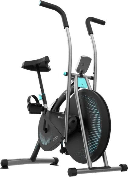 Bicicleta indoor Drumfit WOD Rider 1000 Eolo com resistência de ar ajustável manualmente
