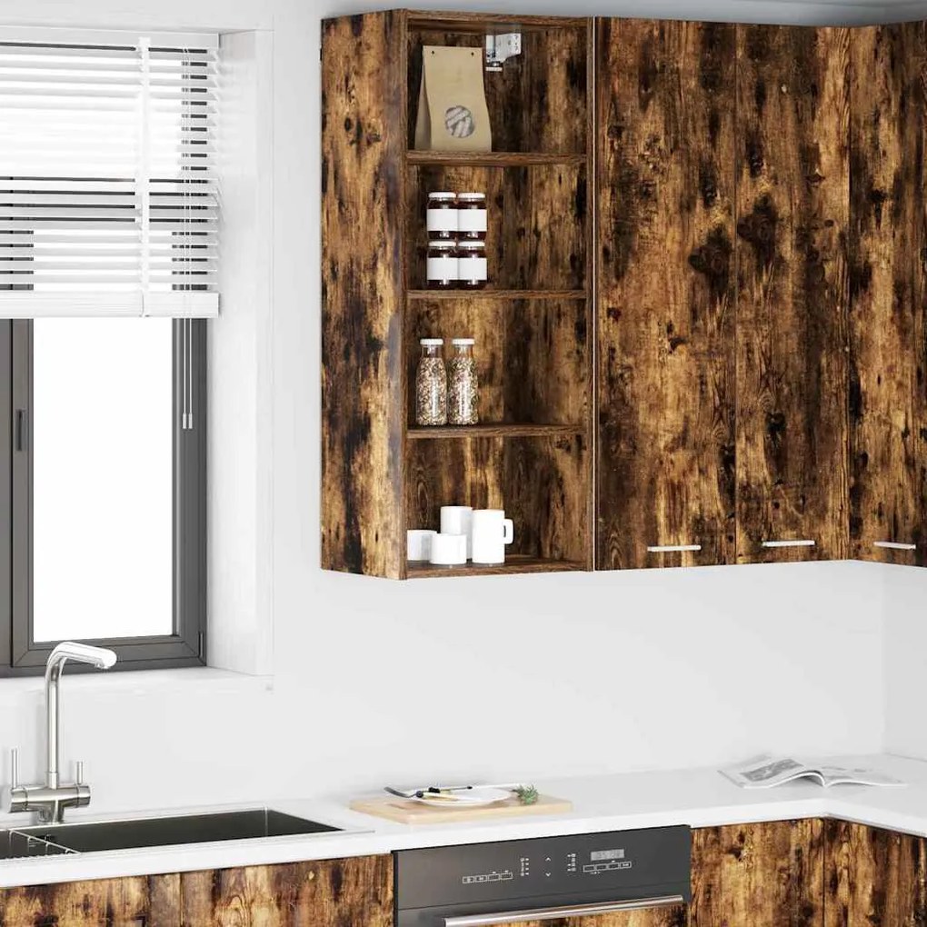 vidaXL Armário suspenso Riga Carvalho Defumado 40 x 29,5 x 100 cm