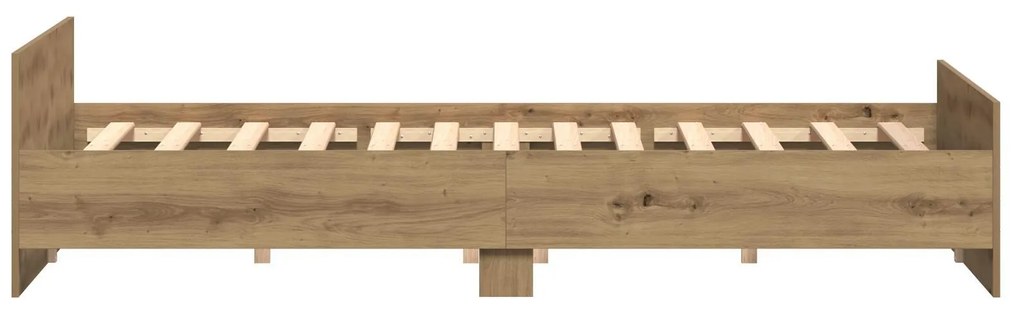 Cama vidaXL Artisan Carvalho 200x200 cm Madeira Ingenierada