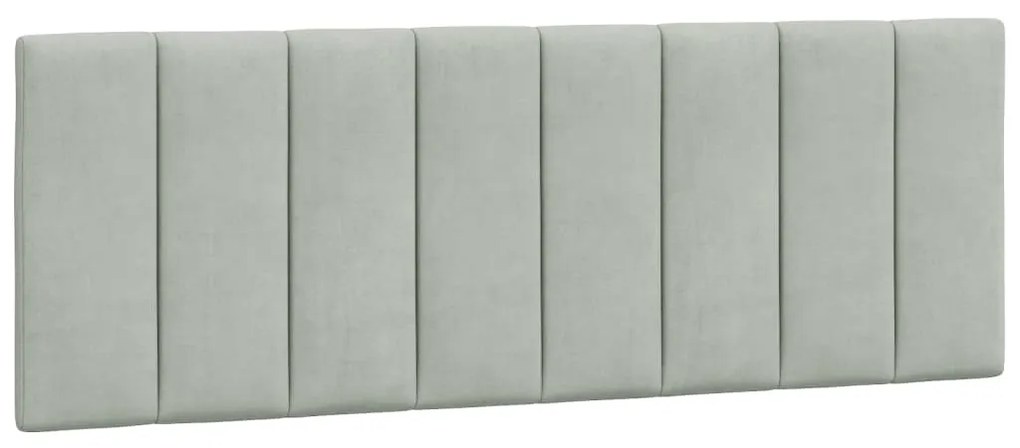 Estrutura de cama sem colchão 140x200 cm veludo cinzento-claro