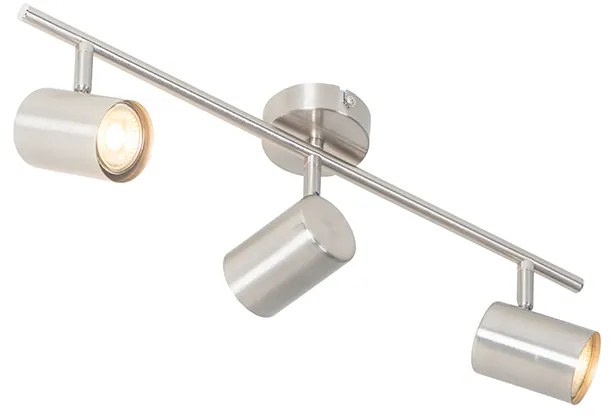 Candeeiro de teto moderno em aço 3-luzes ajustável - Jeana