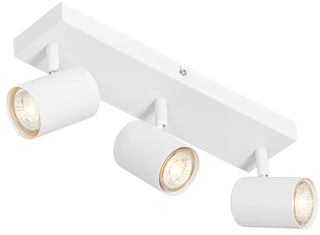 Plafon moderno branco 3-luzes ajustável retangular - Jeana