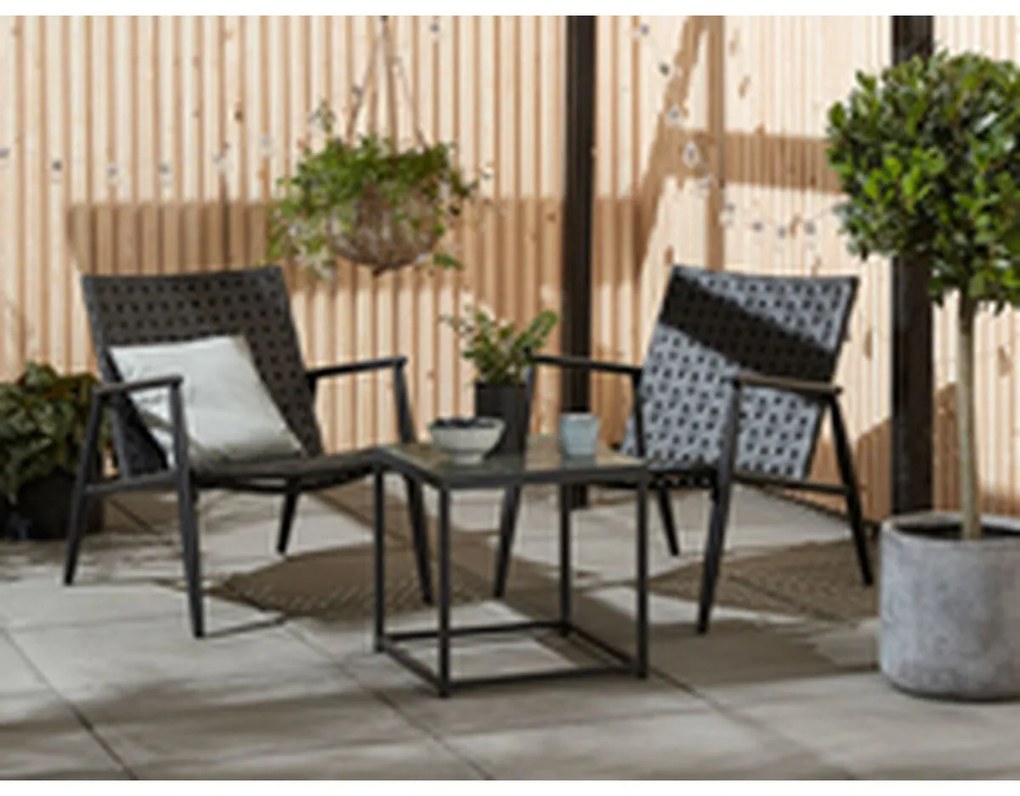 Tuinstoel Jysk 3795090 Rotim sintético Preto Alumínio