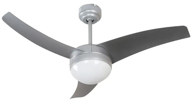 Bloq AC Ceiling Fan with Light Silver