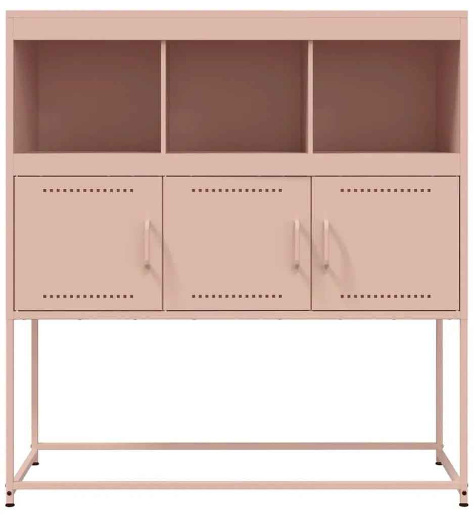 Aparador 100,5x39x107 cm aço rosa