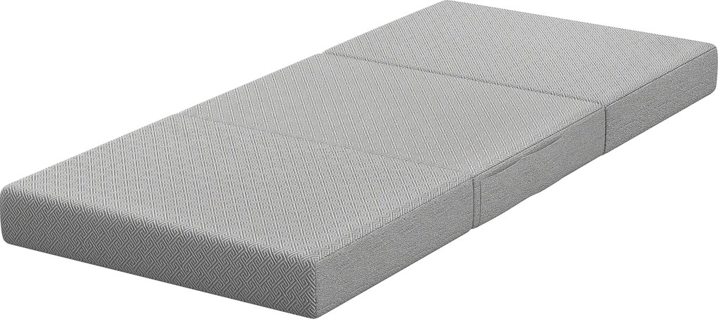 HOMCOM Colchão dobrável 200 x 90 cm, 15 cm colchão dobrável portátil de chão com capa lavável, certificado Oeko-Tex | Aosom Portugal