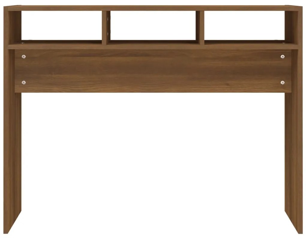 Mesa consola 105x30x80cm derivados de madeira carvalho castanho