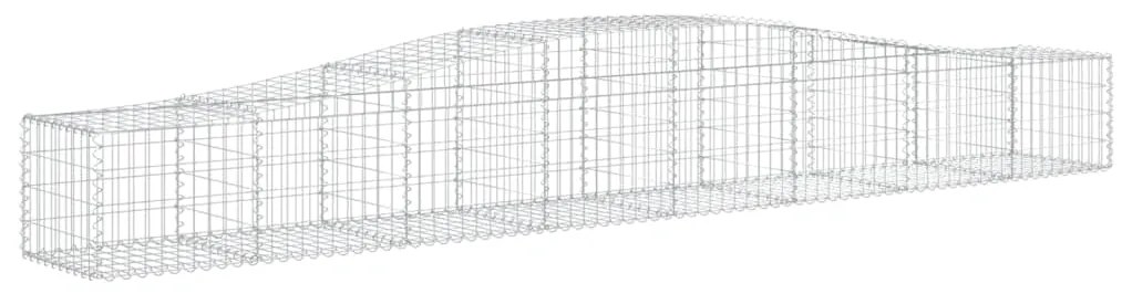 Cestos gabião arqueados 8 pcs 400x50x40/60 cm ferro galvanizado