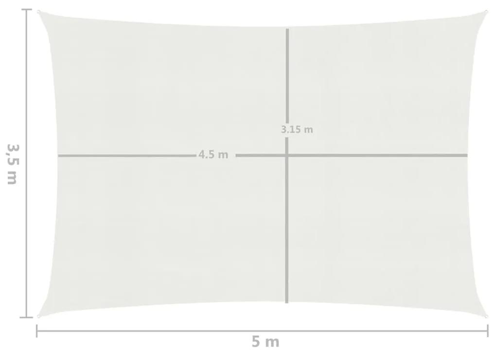 Para-sol estilo vela 160 g/m² 3,5x5 m PEAD branco