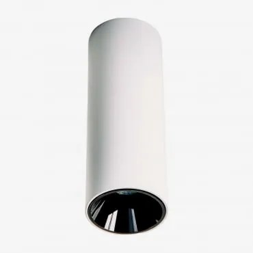 Aplique De Teto Led De Superfície Redondo Ø5,7 Cm Em Alumínio Luisiana Branco - Preto & Branco 3000k & 8 W & 23º - Sklum
