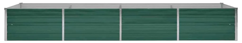 Canteiro elevado de jardim aço galvanizado 320x80x45 cm verde