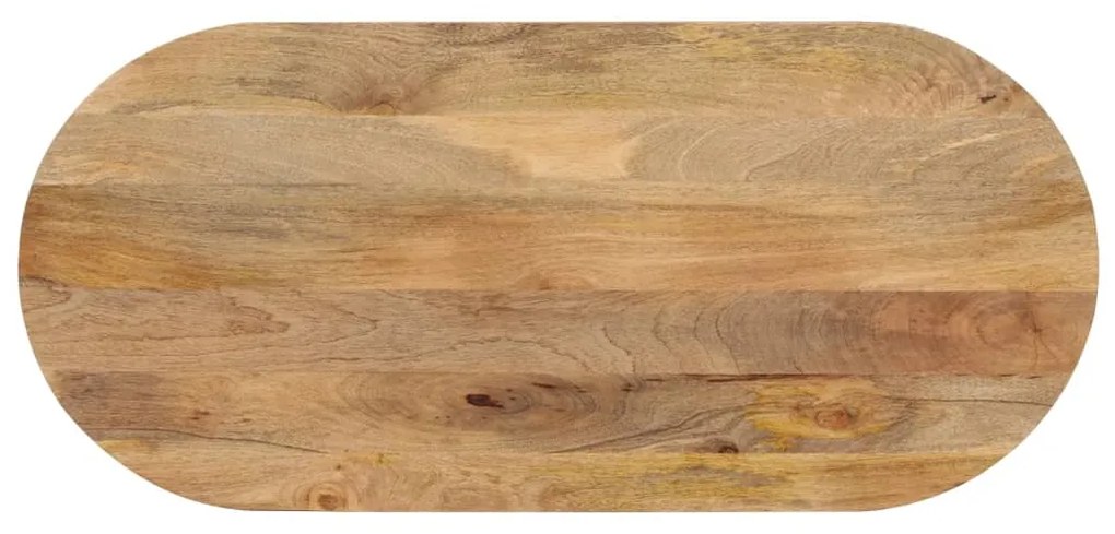 Tampo de mesa oval 90x40x2,5 cm madeira de mangueira maciça