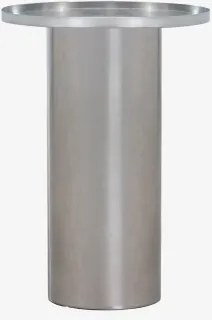 Pack De 2 Mesas De Cabeceira Ø35 Cm Em Vidro E Aço Inoxidável Suvani Aço Inoxidável - Sklum
