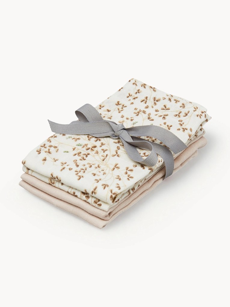 Fraldas de musselina para bebé em algodão orgânico Lierre, conjunto de 4