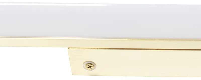 Candeeiro de parede para casa de banho em latão 92 cm com LED IP44 - Cascada