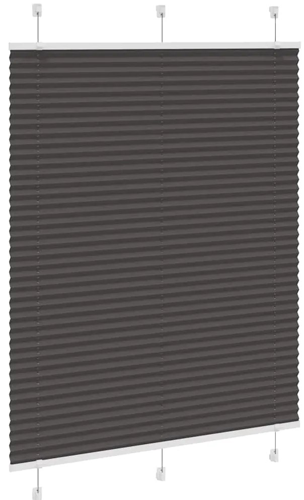 Preto Plissada Cega 110x100 cm Largura Tecido 109,4cm Poliéster