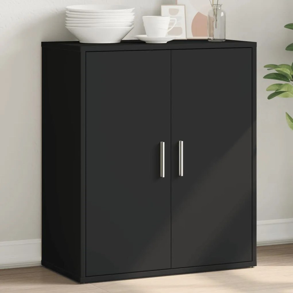 vidaXL Aparador 60x31x70 cm derivados de madeira preto