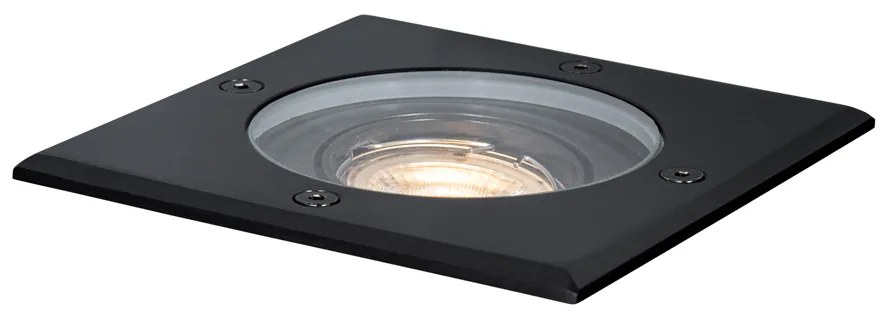 Projetores de exterior para o chão preto quadrado ajustável IP65 - Delux Moderno