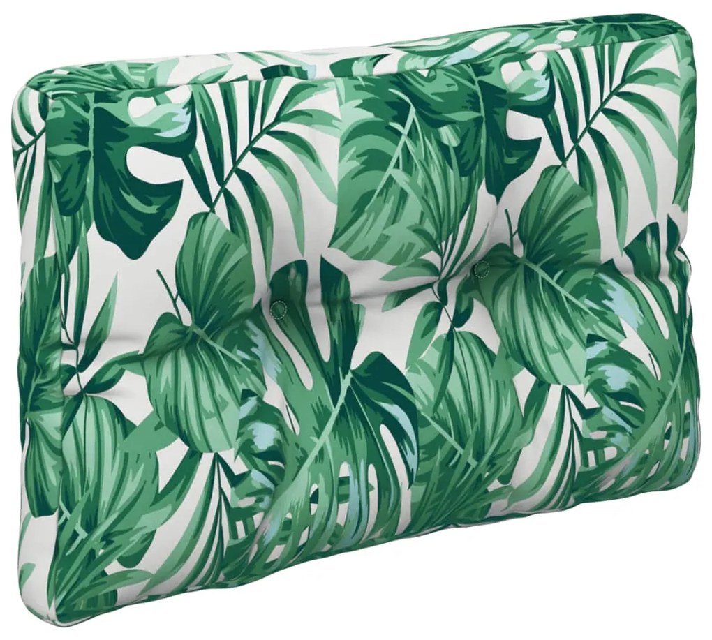 Almofadão para sofá de paletes 60x40x12 cm tecido padrão folhas
