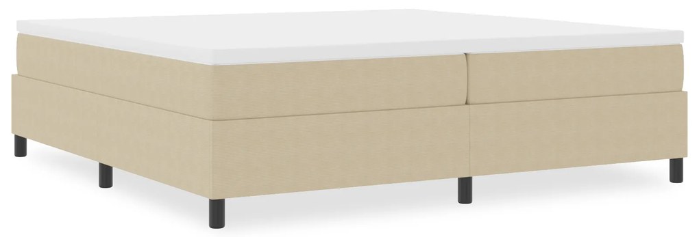 Cama Box Spring vidaXL Verde Claro Cinza 200x200 cm Tecido de Cotelê