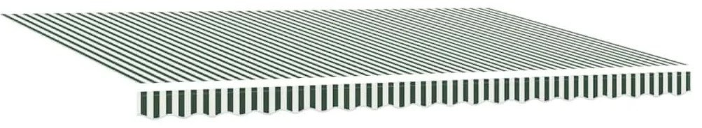 Toldo retrátil manual Verde e Branco 500x300 cm