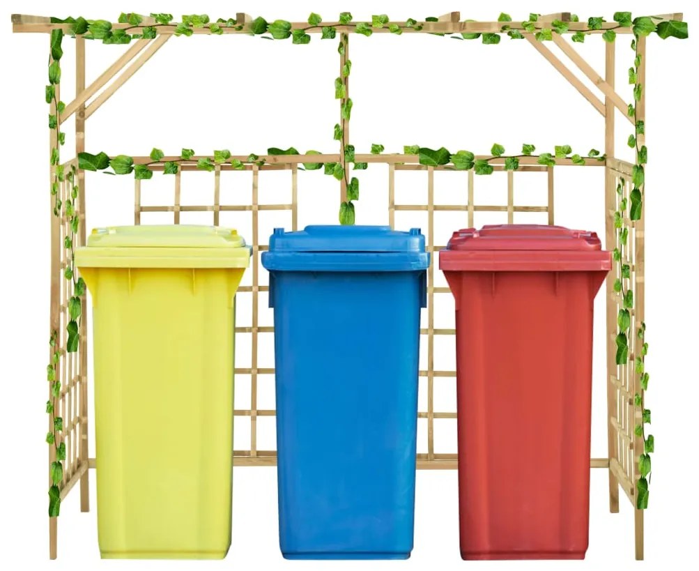 vidaXL Pérgola jardim p/ caixotes triplos madeira de pinho impregnada